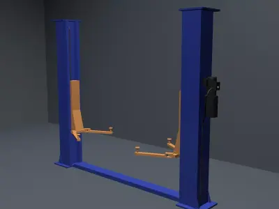 Car lift without textures Free 3D model