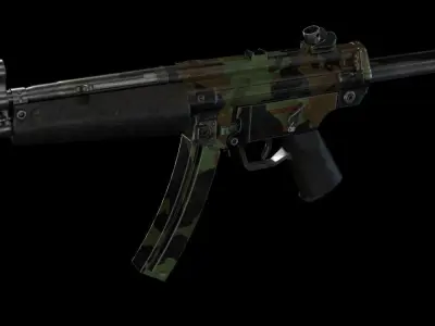 Heckler and Koch Mp5 Low-poly 3D model