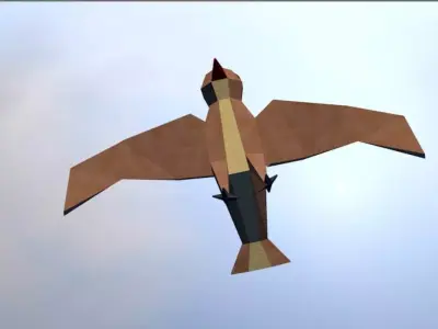 Origami Bird 3D model