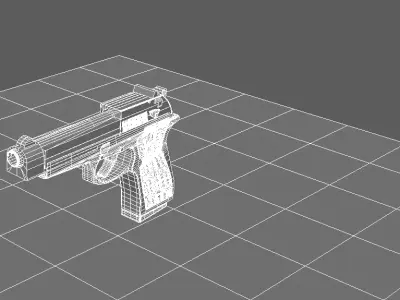 Game-Ready Sig Sauer P226 MK25 Handgun Model Free 3D model
