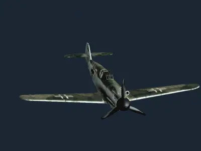 Bf-109G wwii bf fighter Low-poly 3D model