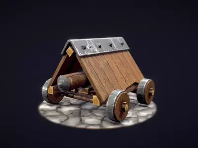 Battering ram Free low-poly 3D model