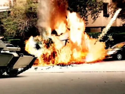 M1 Abrams Tank Rigged Low-poly 3D model