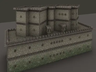 Modular Dungeon Low-poly 3D model