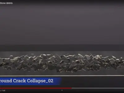 Ground Crack Collapse 02 3D model