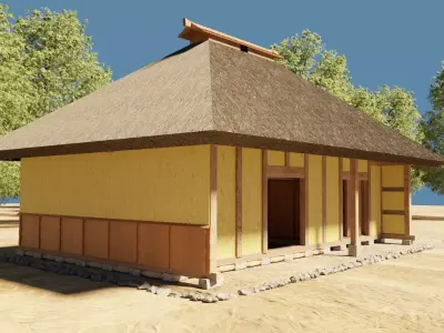 Japanese old farmers house 3D model