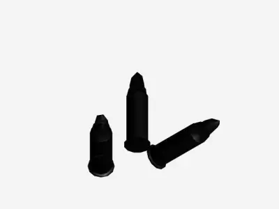 Bullets three gold Free 3D model