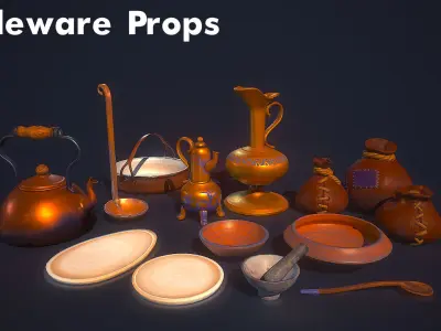 Potion Props Pack Low-poly 3D model