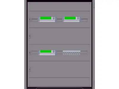 Electricity metering panel Free 3D model