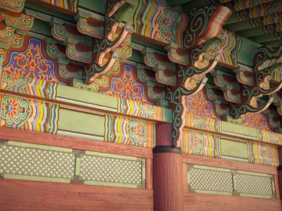 Korea Gyeongbokgung Sajeongjeon Hall - Joseon Palace 3D model
