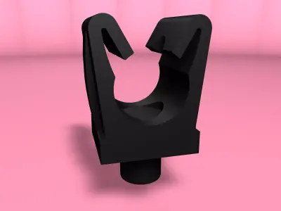 Rotating clip with screw Low-poly 3D model
