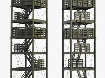 Watchtowers v5 Low-poly 3D model