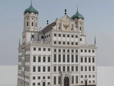 Renaissance City Hall Augsburg Low-poly 3D model
