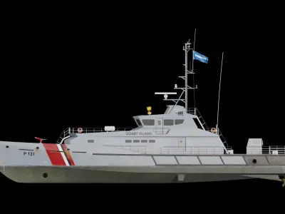 Stan Patrol Boat Low-poly 3D model