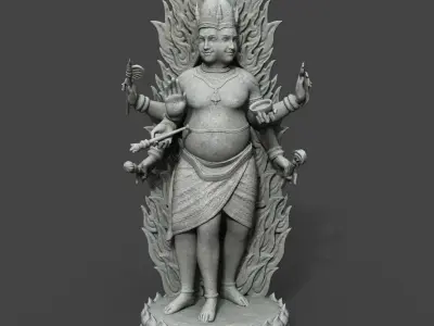 Hindu God Statue 16K HD Texture - 220826 Low-poly 3D model