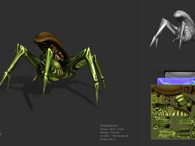 Alien Bugs Pack Low-poly 3D model