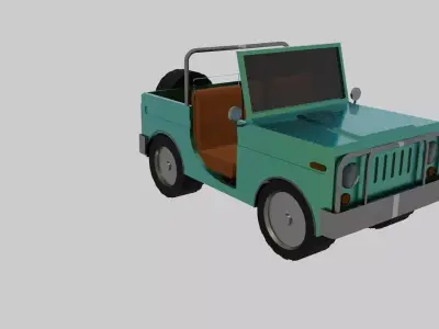 Jeep Low Poly Free low-poly 3D model