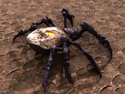 Giant Spider - The Demon Face Low-poly 3D model