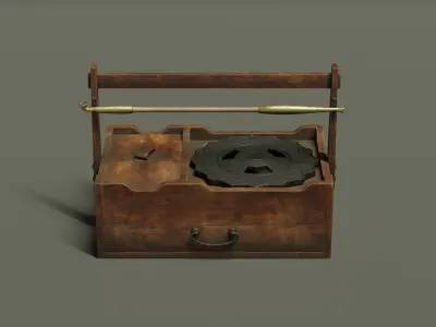 Japanese Smoking Set Low-poly 3D model