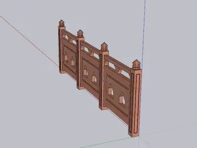 indian jodhpuri stone jali Low-poly 3D model