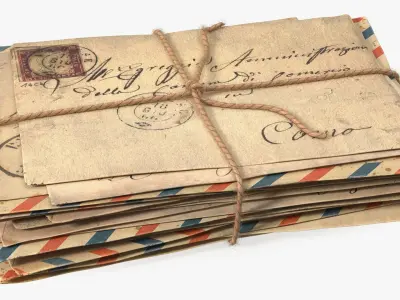 Old Letters Package Thick Fur 3D model