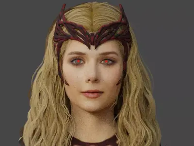 Scarlet Witch from Doctor Strange 2 3D Model Free low-poly 3D model