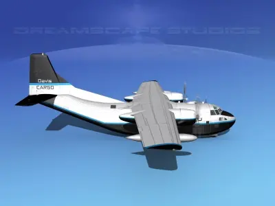 Fairchild C-123B Provider Davis Cargo 3D model