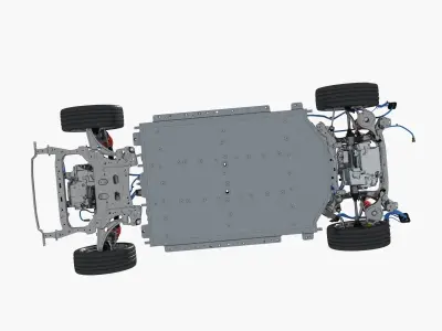 Electric vehicle chassis 3D model