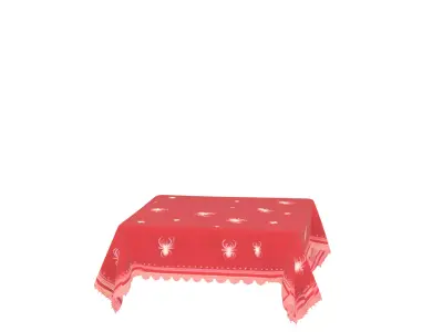 Sinister 3D Haunted Tablecloth featuring Bloodstains 3D model