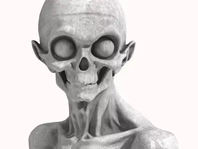 Alien Skull 3 3D print model