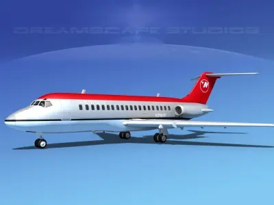 Douglas DC-9-20 Northwest Airlines 3D model