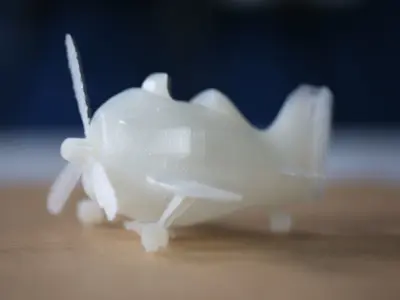 Cute assembled airplane 3D print model