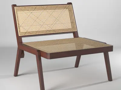 Rattan Lounge Chair Free 3D model