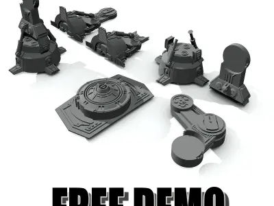TRICER-AT-AT-OP - Free Demo parts Free 3D print model