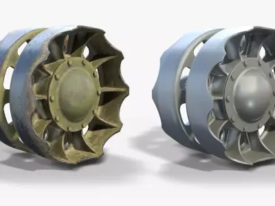 T-55 Rear Idler 3D model