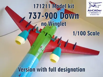 171211 Model kit Boeing 737-900 no Winglet Down 3D print model