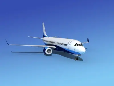 Boeing 737-800 BBJ 1 3D model