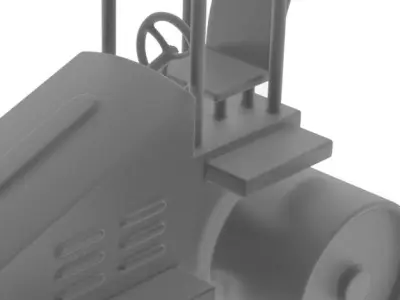 Road Roller Machine Low-poly 3D model