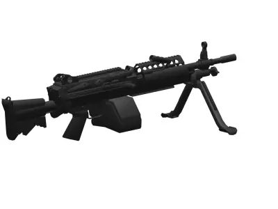 M249 light machine gun 3D model
