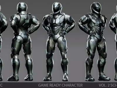 SciFi Soldier Character Low-poly 3D model purchase