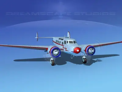 Lockheed L10 Electra Trans-Island 3D model