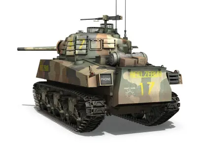 M4A3 Sherman - Beelzebub 3D model