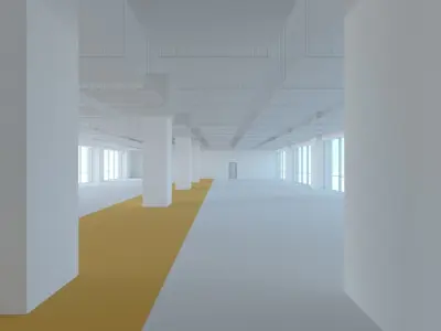 Office space 2b Low-poly 3D model