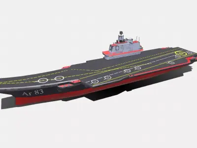 Aircraft Carrier Low-poly PBR Low-poly 3D model