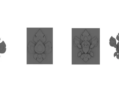 Thai pattern Low-poly 3D model