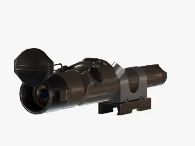 IZLID ULTRA High Power IR Laser LODs Game Ready Low-poly 3D model