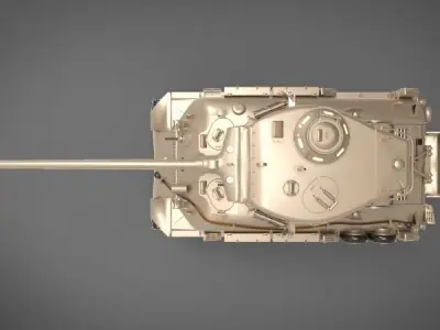 M50 sherman Tank  3D model