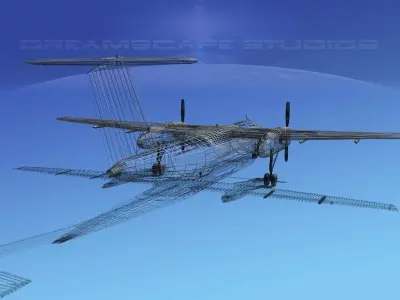 Dehaviland DHC-8 100 Air Utah 3D model
