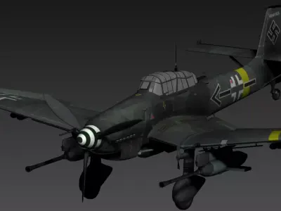 Ju87D - Ju87G2 Stuka 3D model