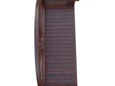 Rustic Bench Low-poly 3D model